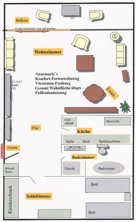 Annes Ferienwohnung Freiburg Vorstetten Eksteriør bilde